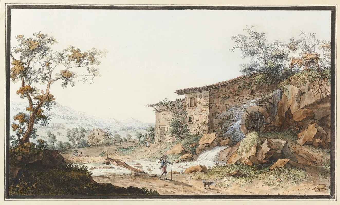 Vue Dun Moulin En Savoie by Carl Ludwig Hackert - Canvas Print