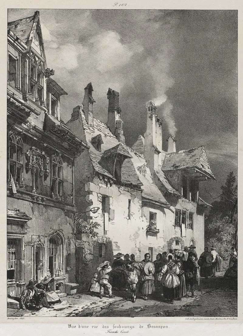 Vue Dune Rue Des Faubourgs De Besancon
