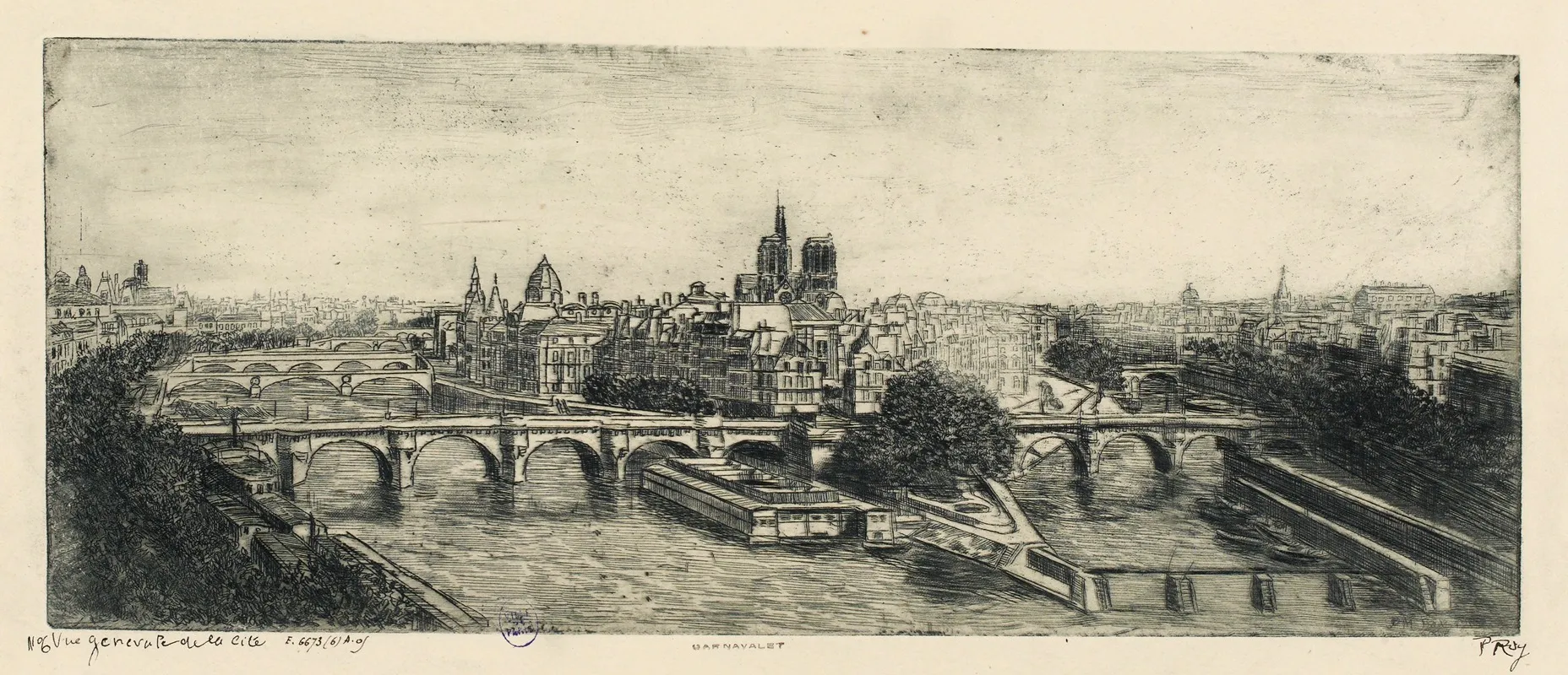 Vue Generale De La Cite by Pierre-Marcel Roy - Canvas Print