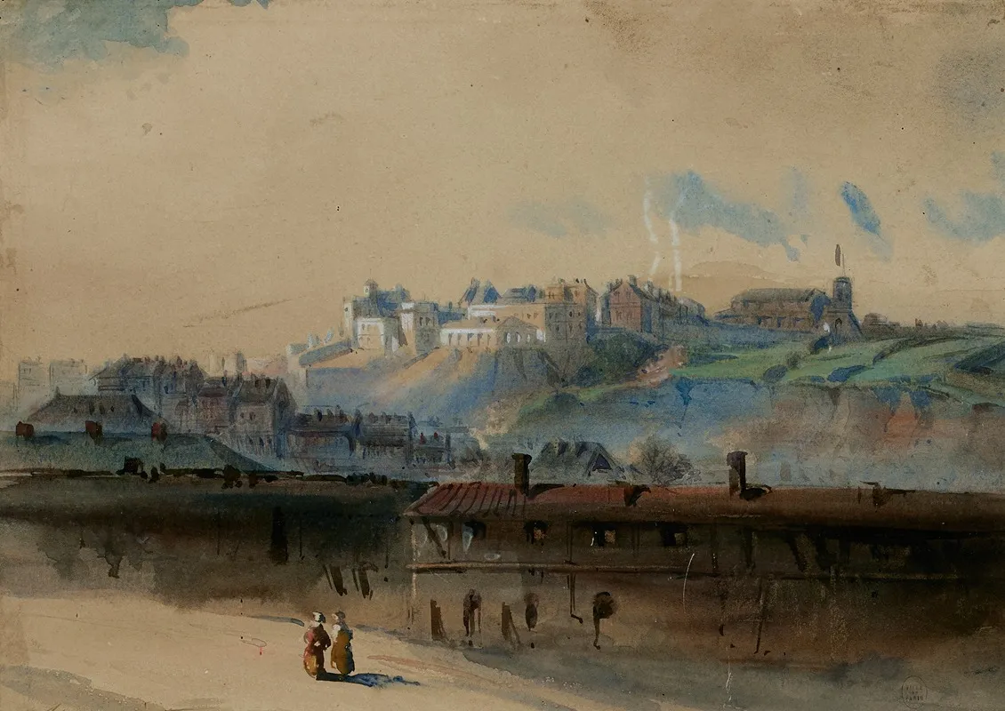 Vue Generale Des Buttes Montmartre Et De La Tour Du Telegraphe by Henri Jean Baptiste Levis - Canvas Print
