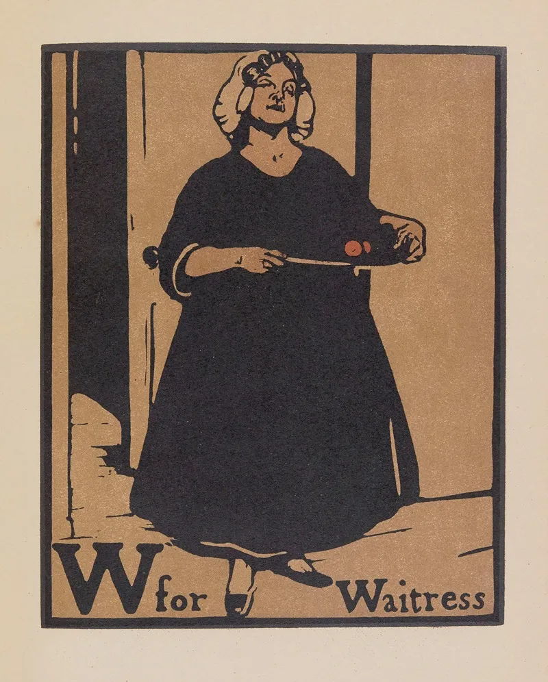 W For Waitress by William Nicholson - Canvas Print