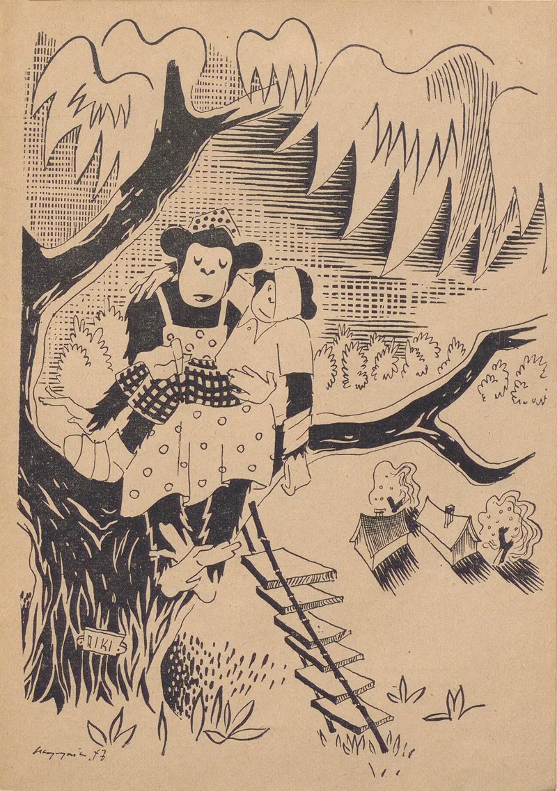 W Krainie Malpek In The Land Of Monkeys Pl 10 by Czesław Kędzierski - Canvas Print