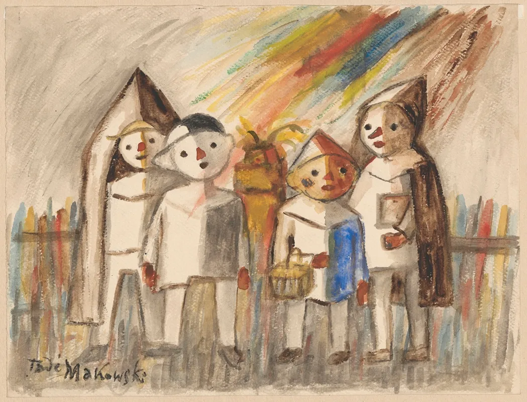 W Promieniach Slonca by Tadeusz Makowski - Canvas Print