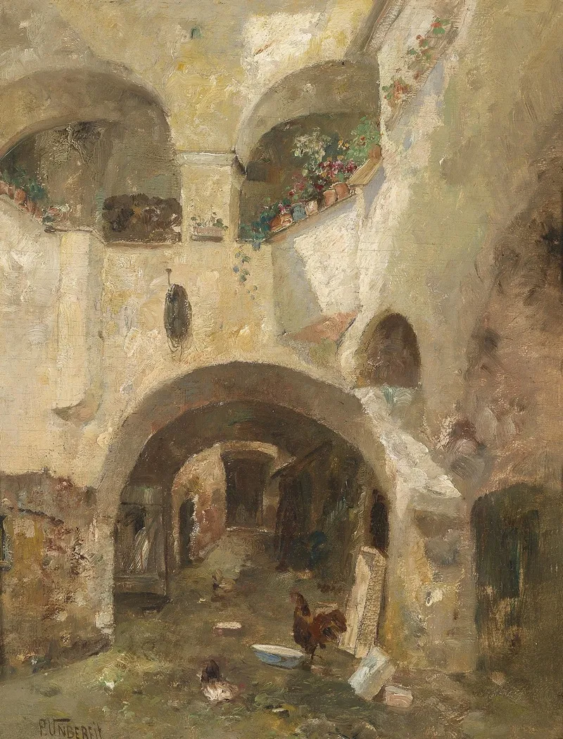 Wachauer Hof by Paul Unbereit - Canvas Print