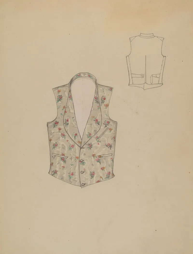 Waistcoat 10 by Dorothy Gernon - Canvas Print