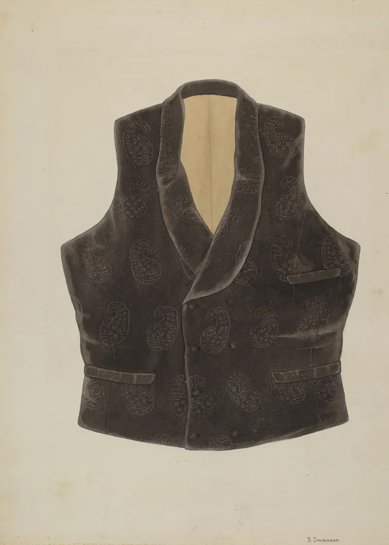 Waistcoat 35 by Syrena Swanson - Canvas Print