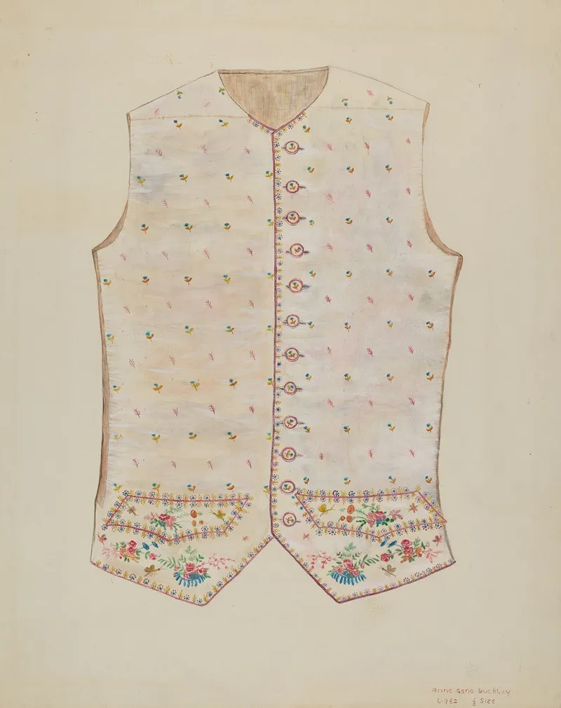 Waistcoat 3 by Ann Gene Buckley - Canvas Print