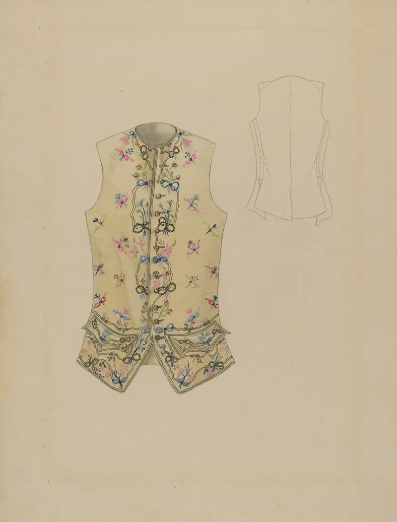 Waistcoat 4 by Bessie Forman - Canvas Print