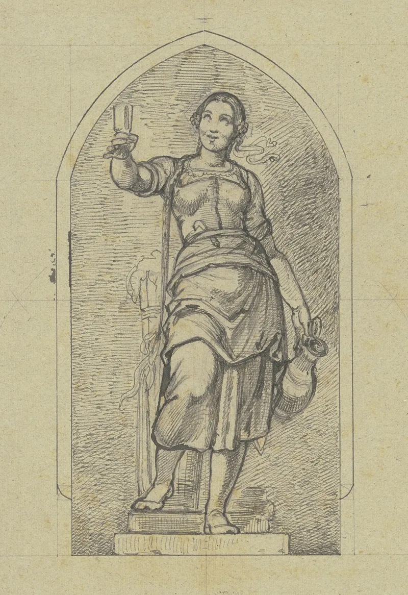 Waitress As A Figurine by Ferdinand Fellner - Canvas Print