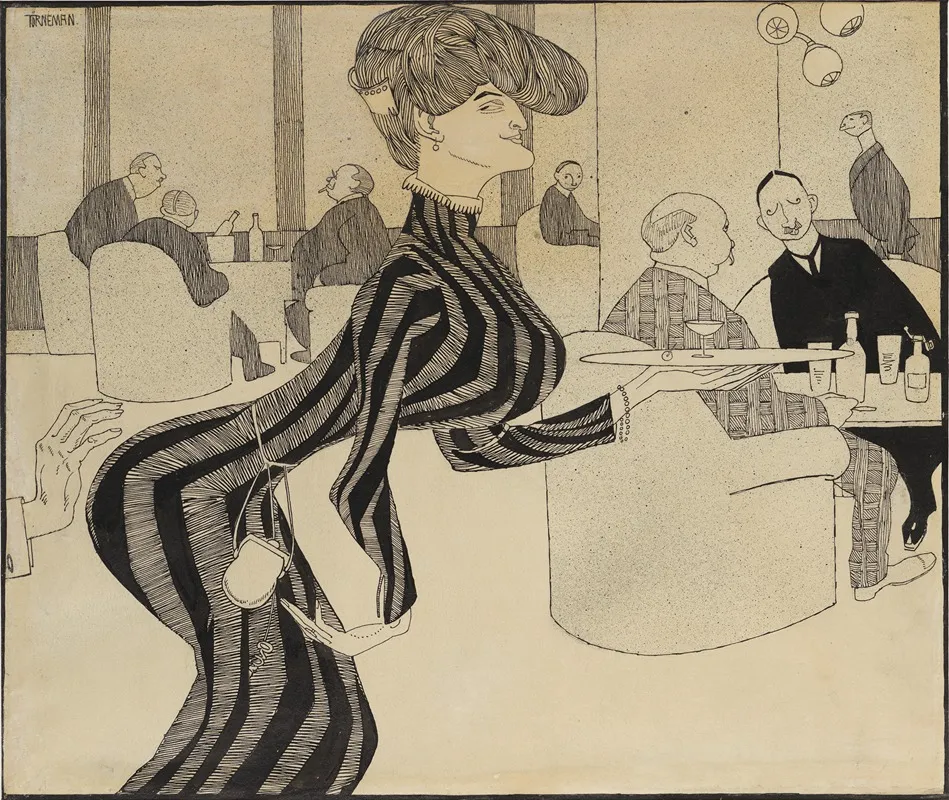 Waitress by Axel Törneman - Canvas Print