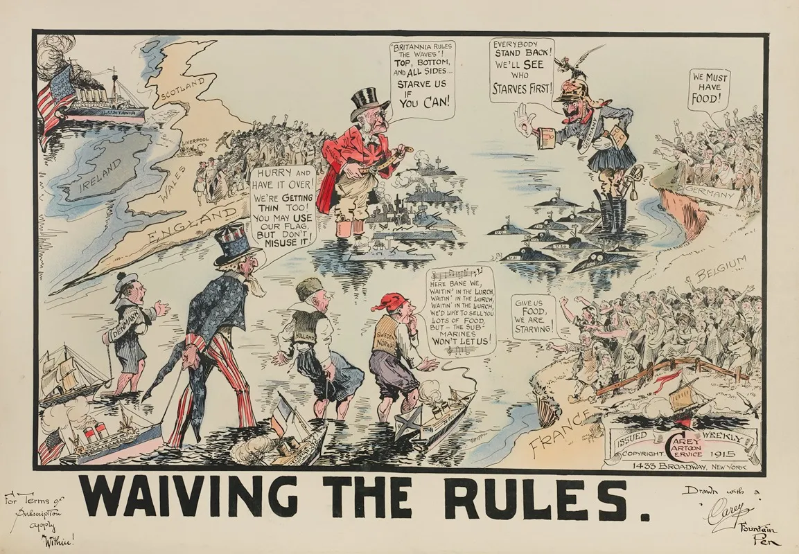 Waiving The Rules by Carey Cartoon Service - Canvas Print