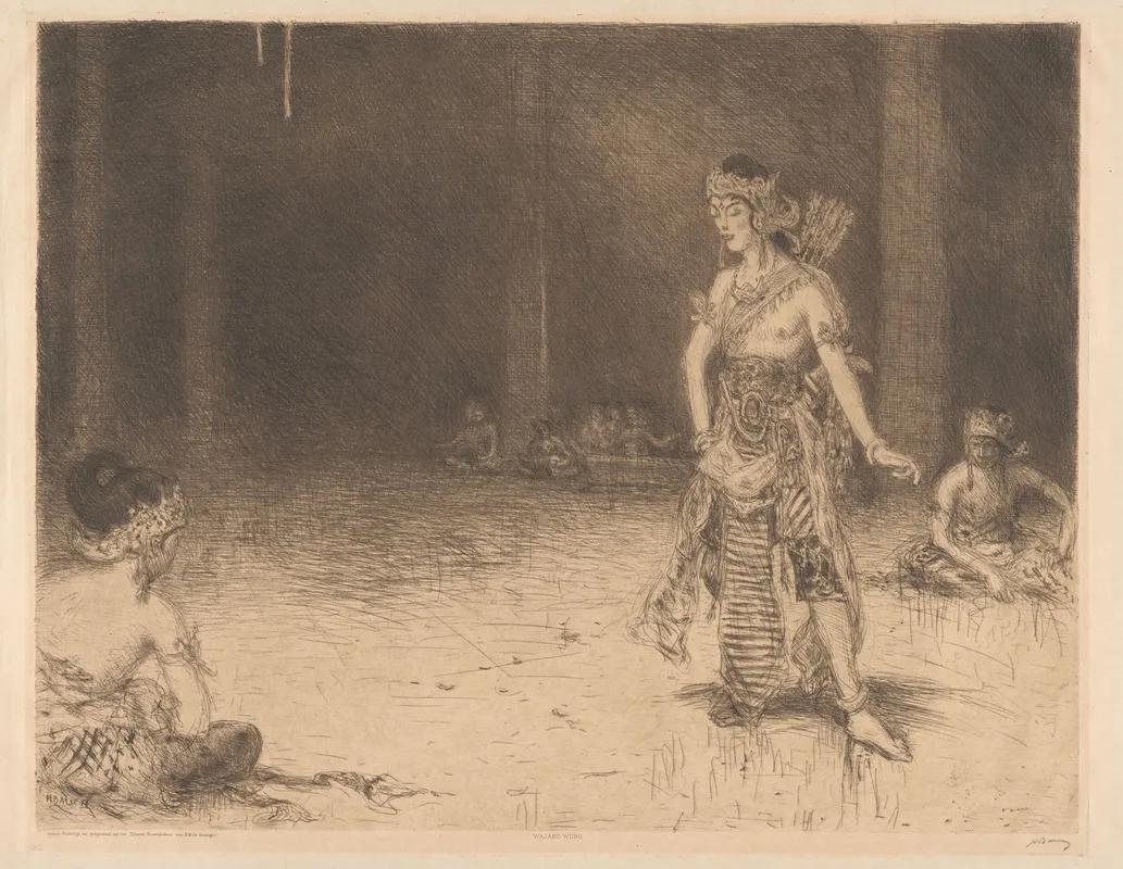 Wajang Wong 2 by Marius Bauer - Canvas Print