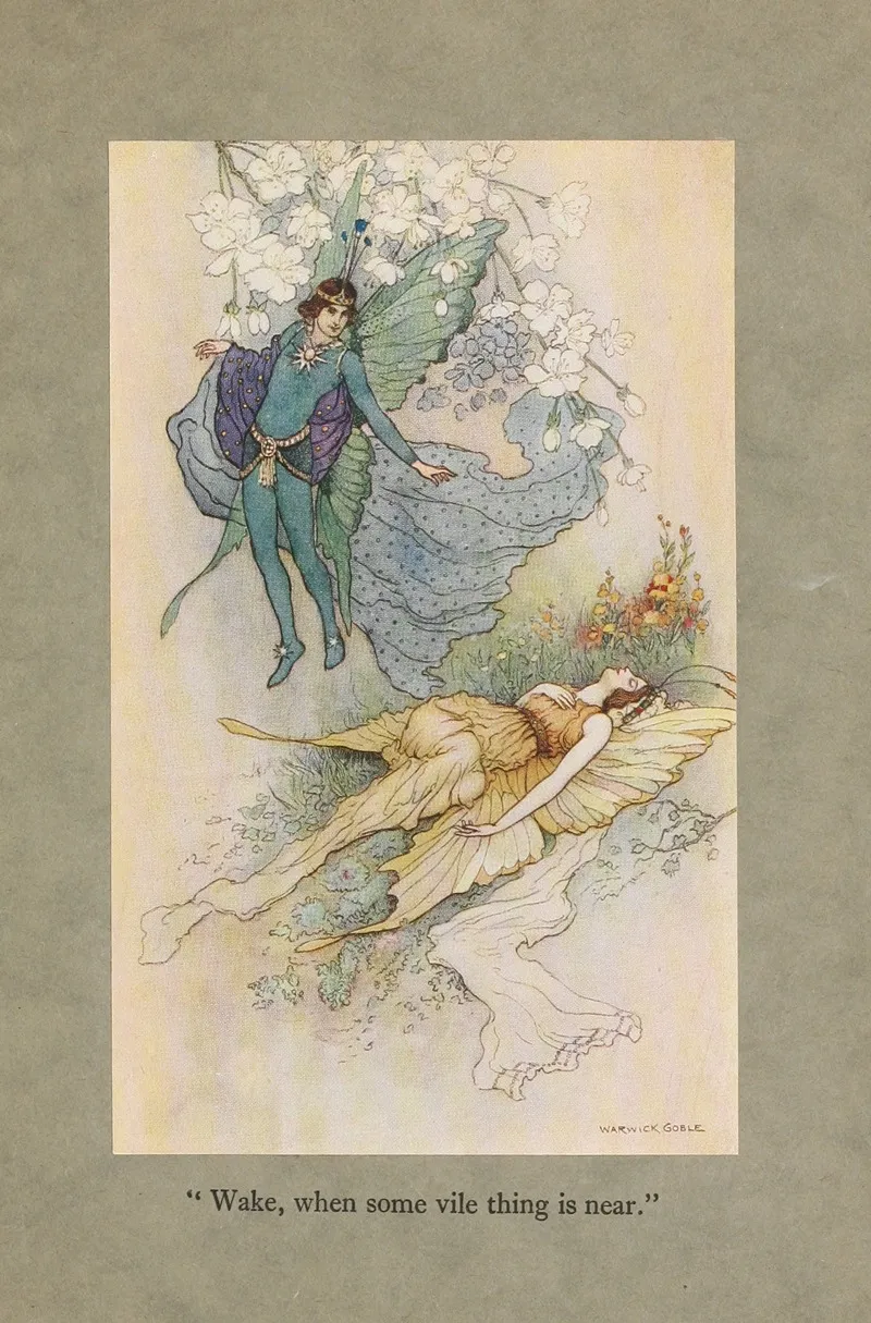 Wake When Some Vile Thing Is Near by Warwick Goble - Canvas Print
