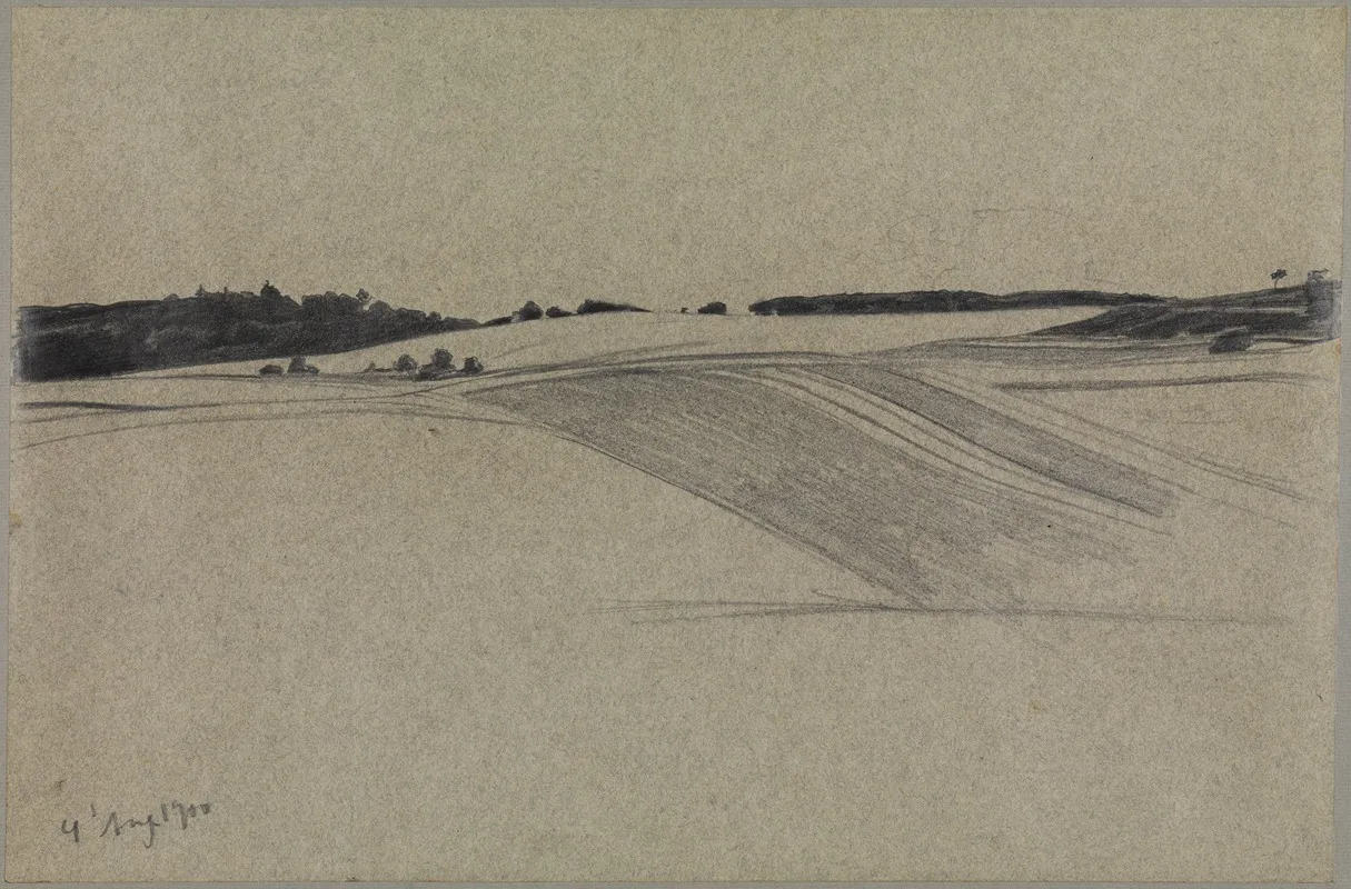 Wald Hinter Hugeln Bei Konigsfeld by Gustav Kampmann - Canvas Print