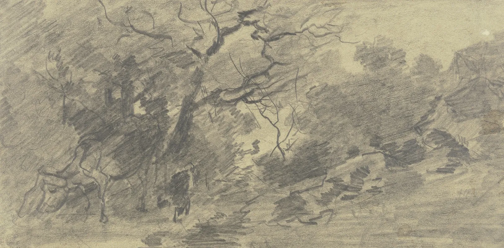 Waldpartie Bei Der Burgelhohe by Anton Burger - Canvas Print