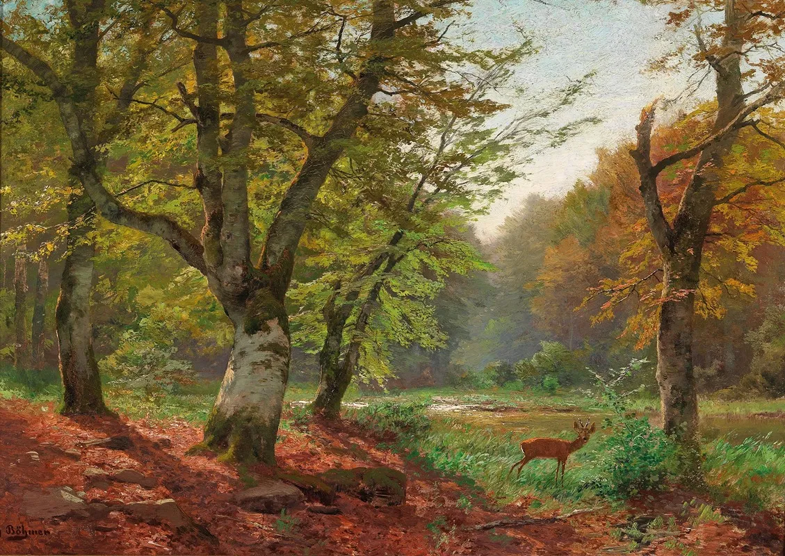 Waldsee by Heinrich Böhmer - Canvas Print