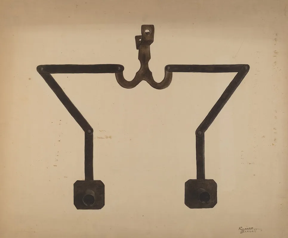 Wall Bracket Candleholder by Richard Barnett - Canvas Print