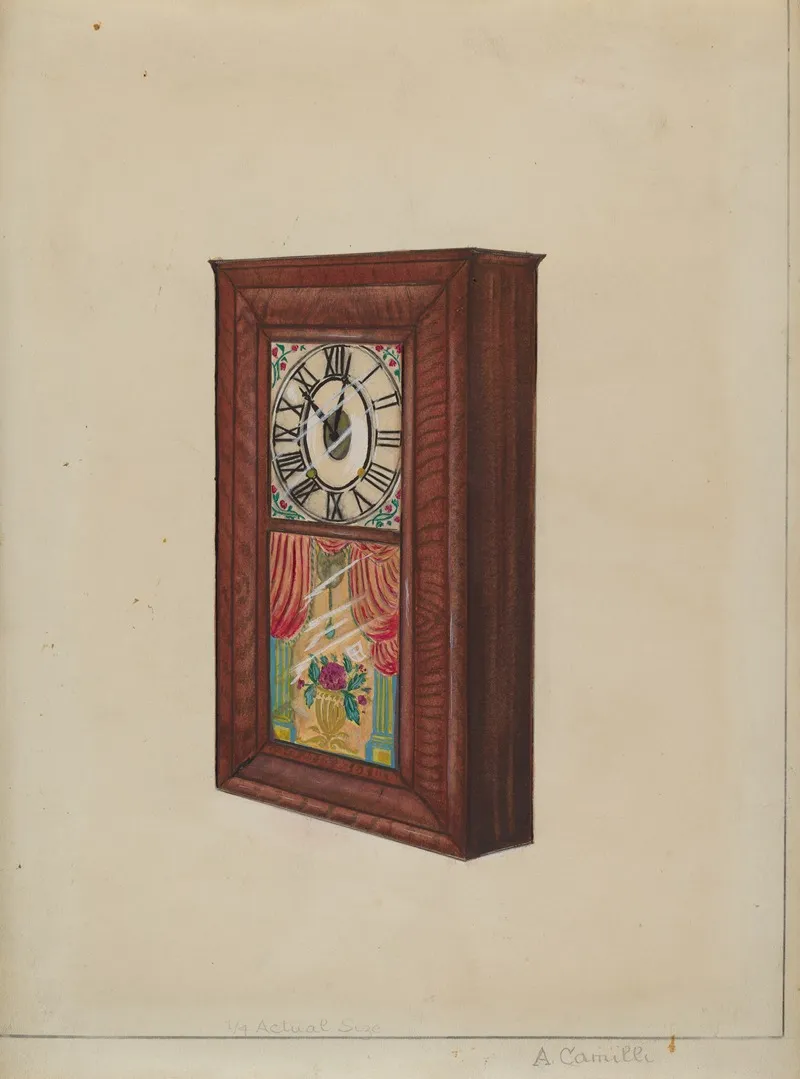 Wall Clock by Albert Camilli - Canvas Print