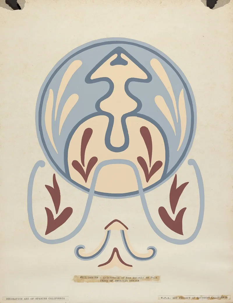 Wall Design Asistencia Of San Antonio De Pala From The Portfolio Decorative Art Of Spanish California