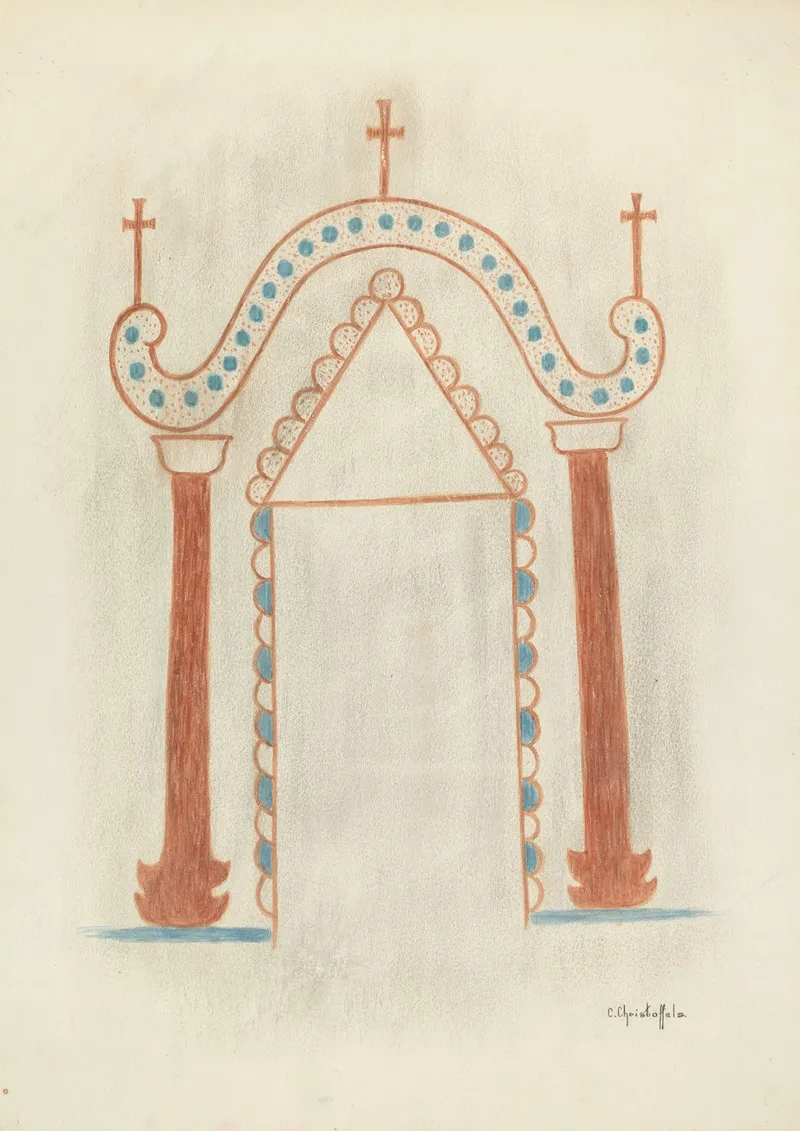 Wall Painting 2 by Cornelius Christoffels - Canvas Print