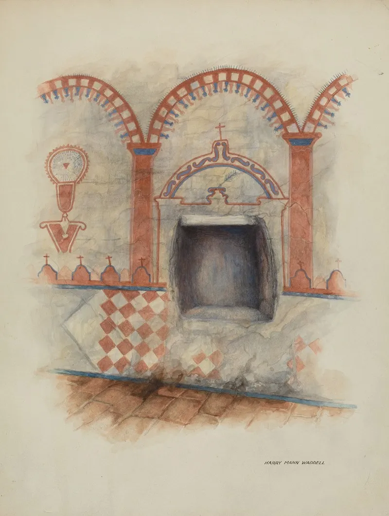 Wall Painting And Baptismal Niche 5