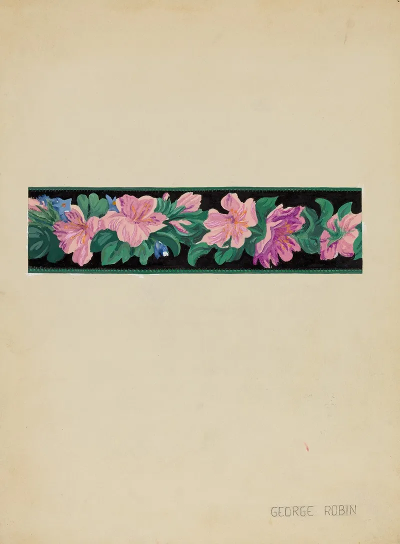 Wall Paper Border 11 by George Robin - Canvas Print