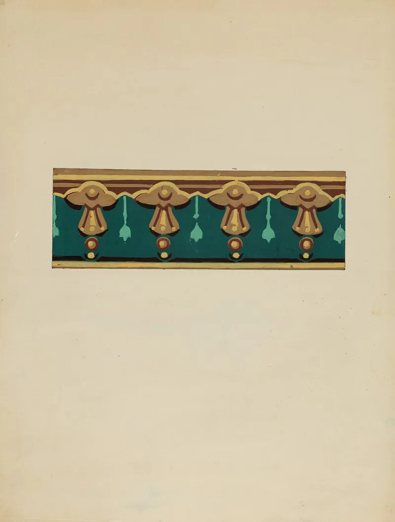 Wall Paper Border 13 by John Garay - Canvas Print