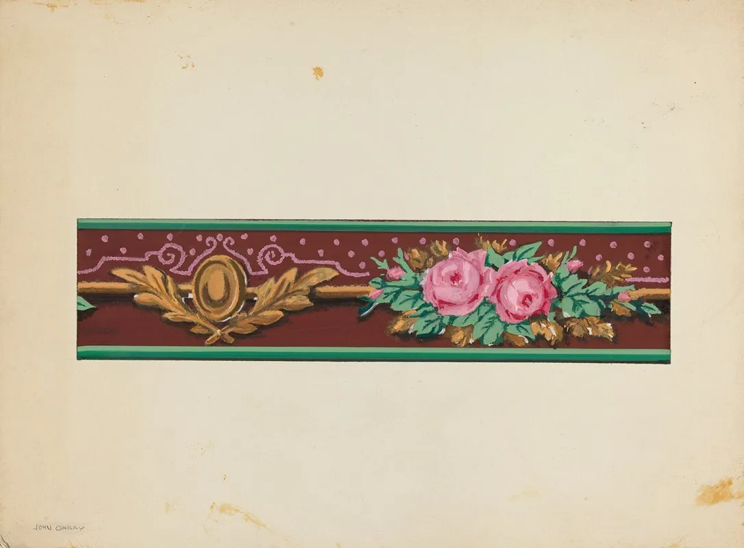 Wall Paper Border 15 by John Garay - Canvas Print