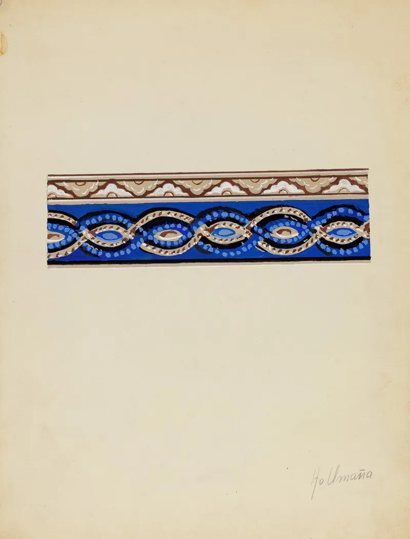 Wall Paper Border 3 by Alfonso Umana - Canvas Print