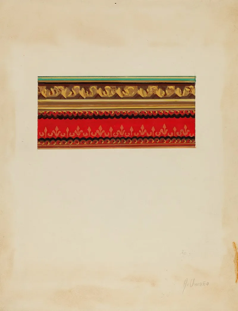 Wall Paper Border 4 by Alfonso Umana - Canvas Print