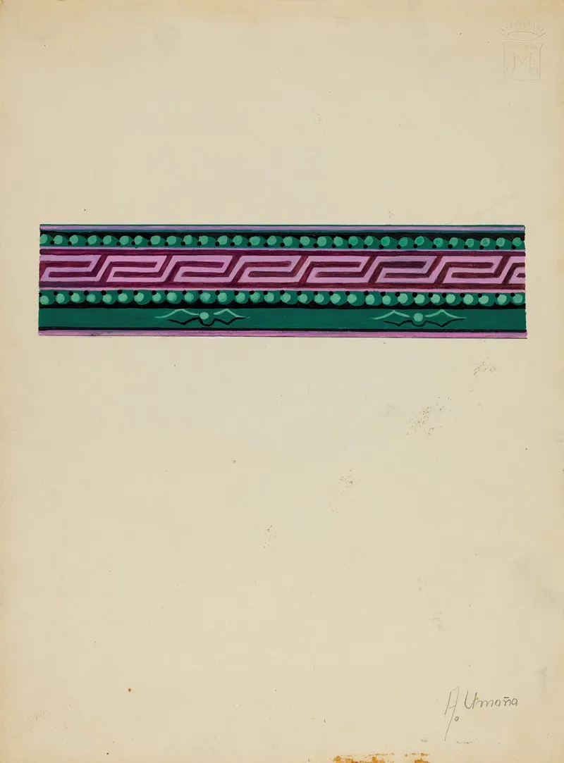 Wall Paper Border by Alfonso Umana - Canvas Print