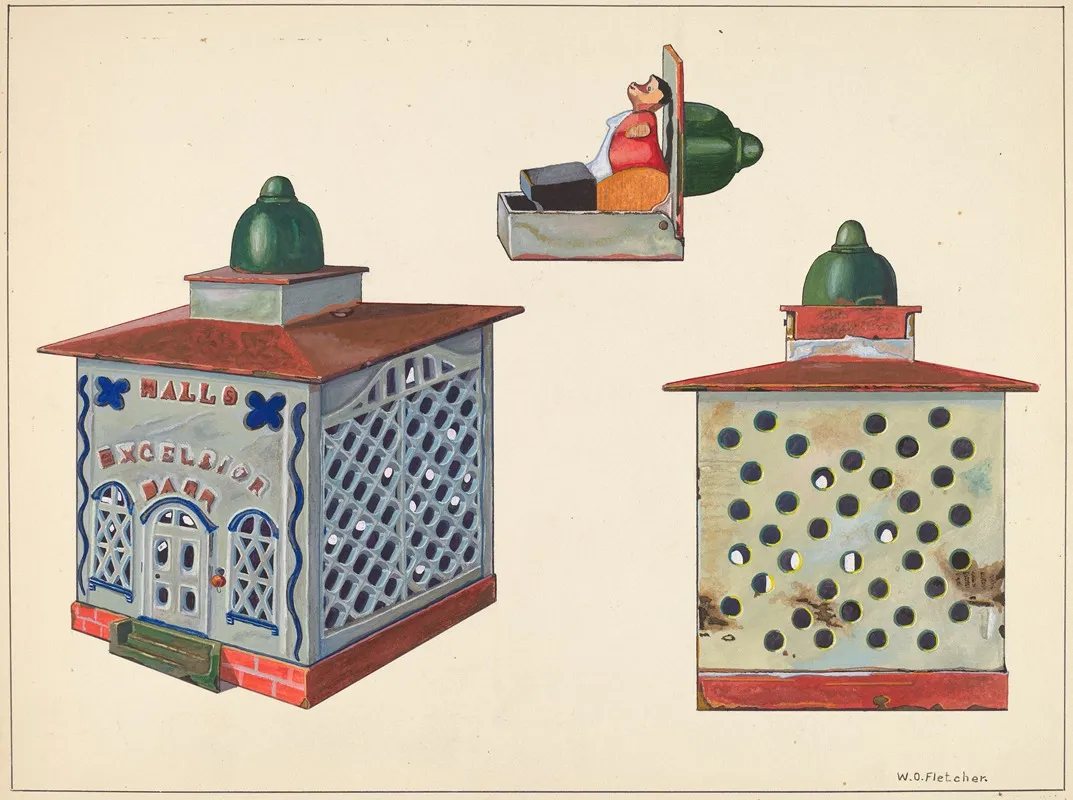 Walls Excelsior Bank Mechanical by William O. Fletcher - Canvas Print