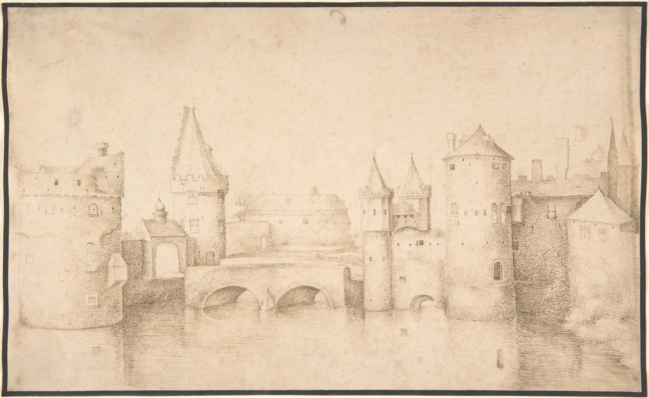 Walls Towers And Gates Of Amsterdam by Jacob Savery the Elder - Canvas Print