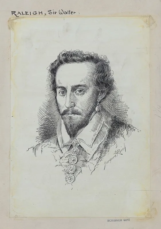 Walter Sir Raleigh by Jacques Reich - Canvas Print