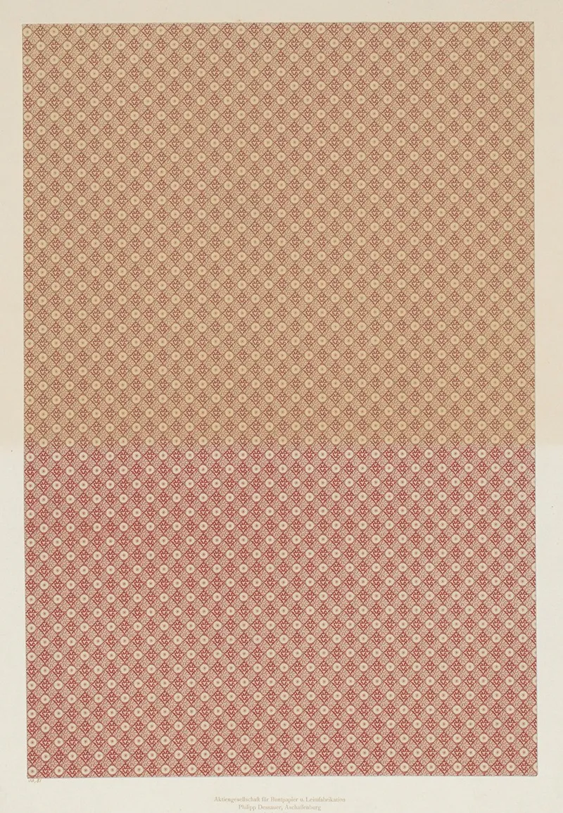 Walzendruckpapier Geometrisches Flachenmuster Nach Alten Mustern