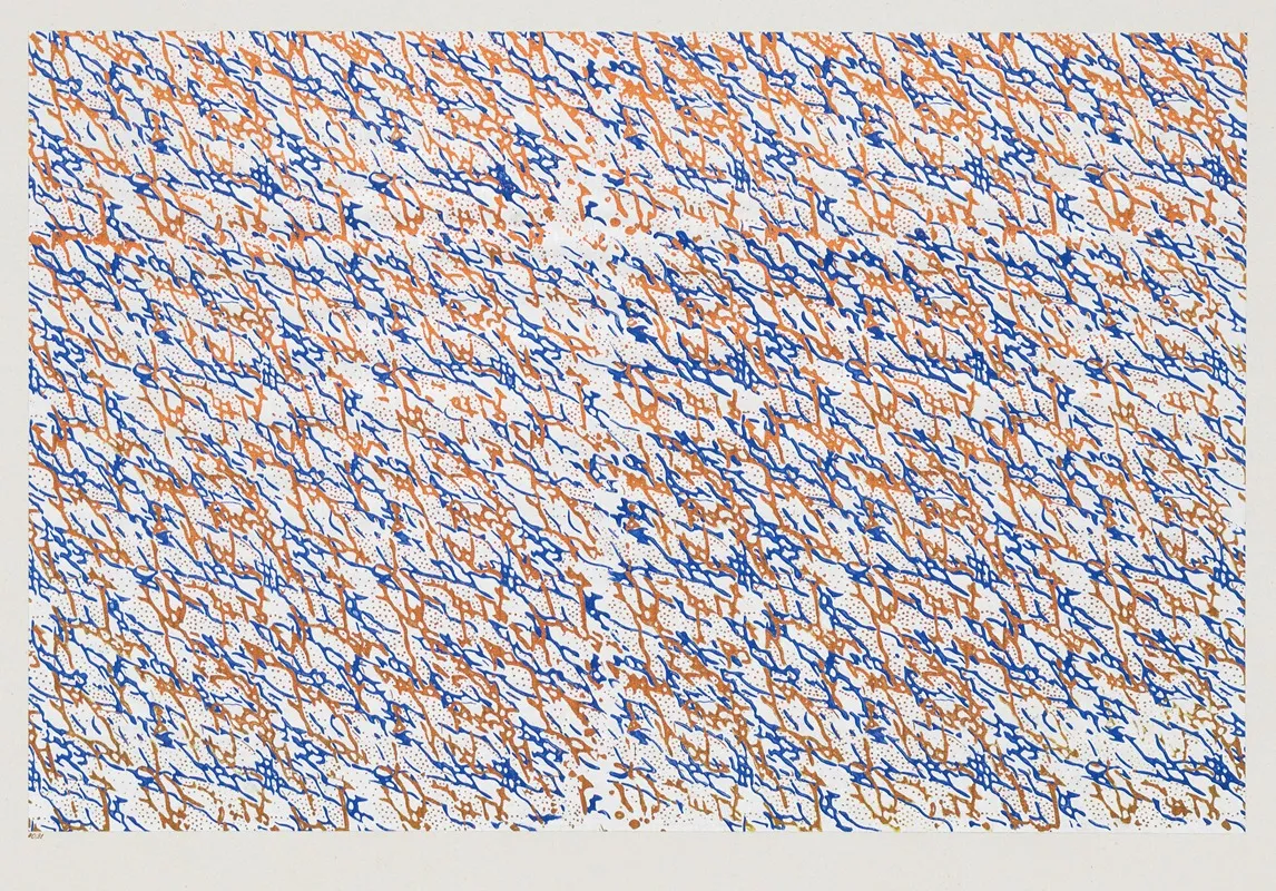 Walzendruckpapier Mit Bronzedruck Grafisches Flachenmuster