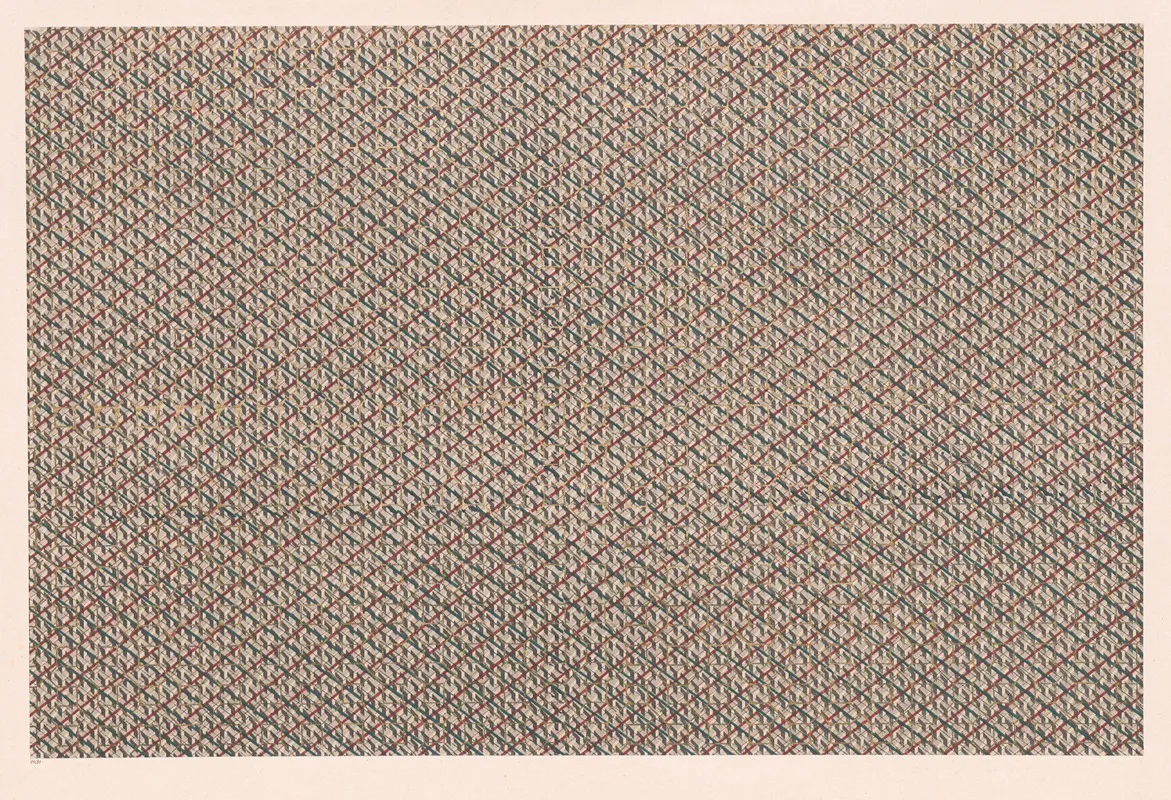 Walzendruckpapier Mit Golddruck Geometrisches Flachenmuster