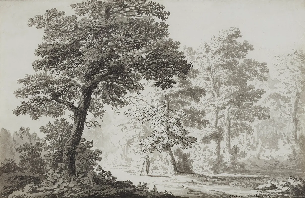 Wanderer Auf Rugen by Jacob Philipp Hackert - Canvas Print