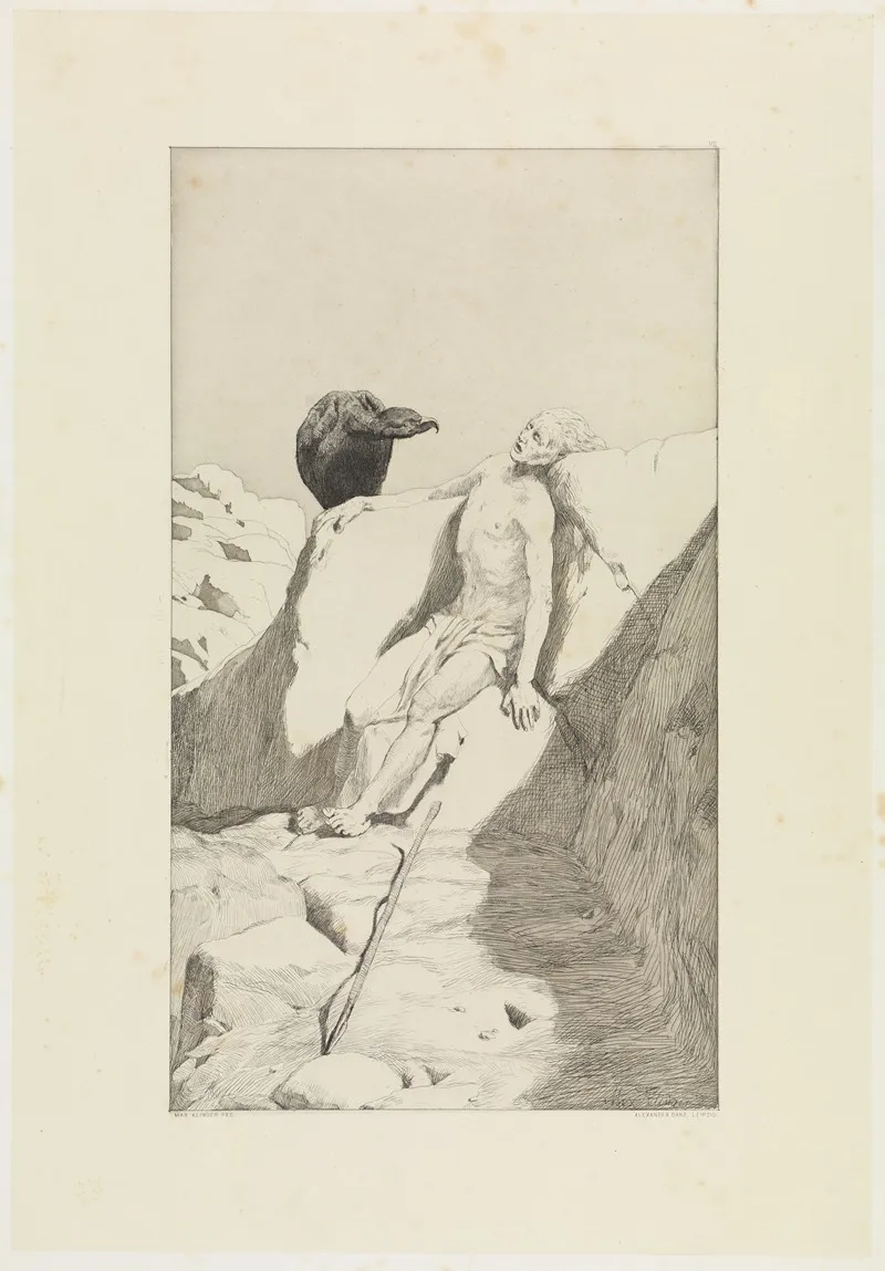 Wanderers Ende Sterbender Wanderer Radierte Skizzen Opus I Blatt 7
