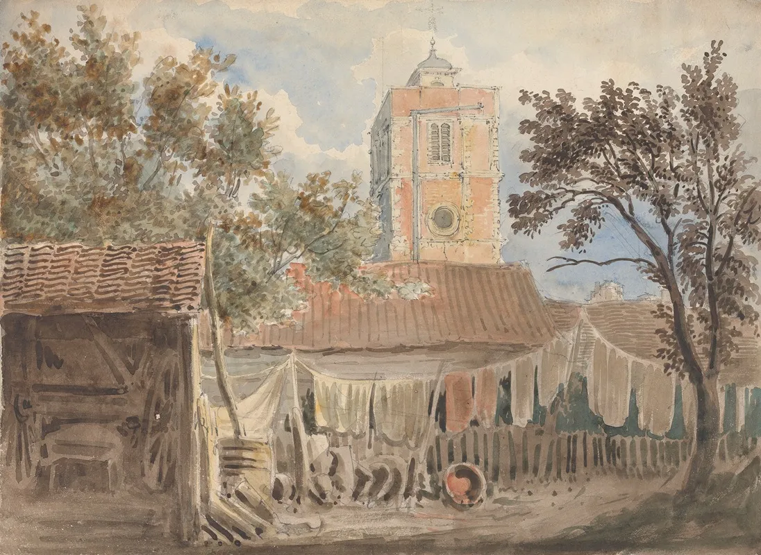 Wandshorst Church Surrey by George Sidney Shepherd - Canvas Print