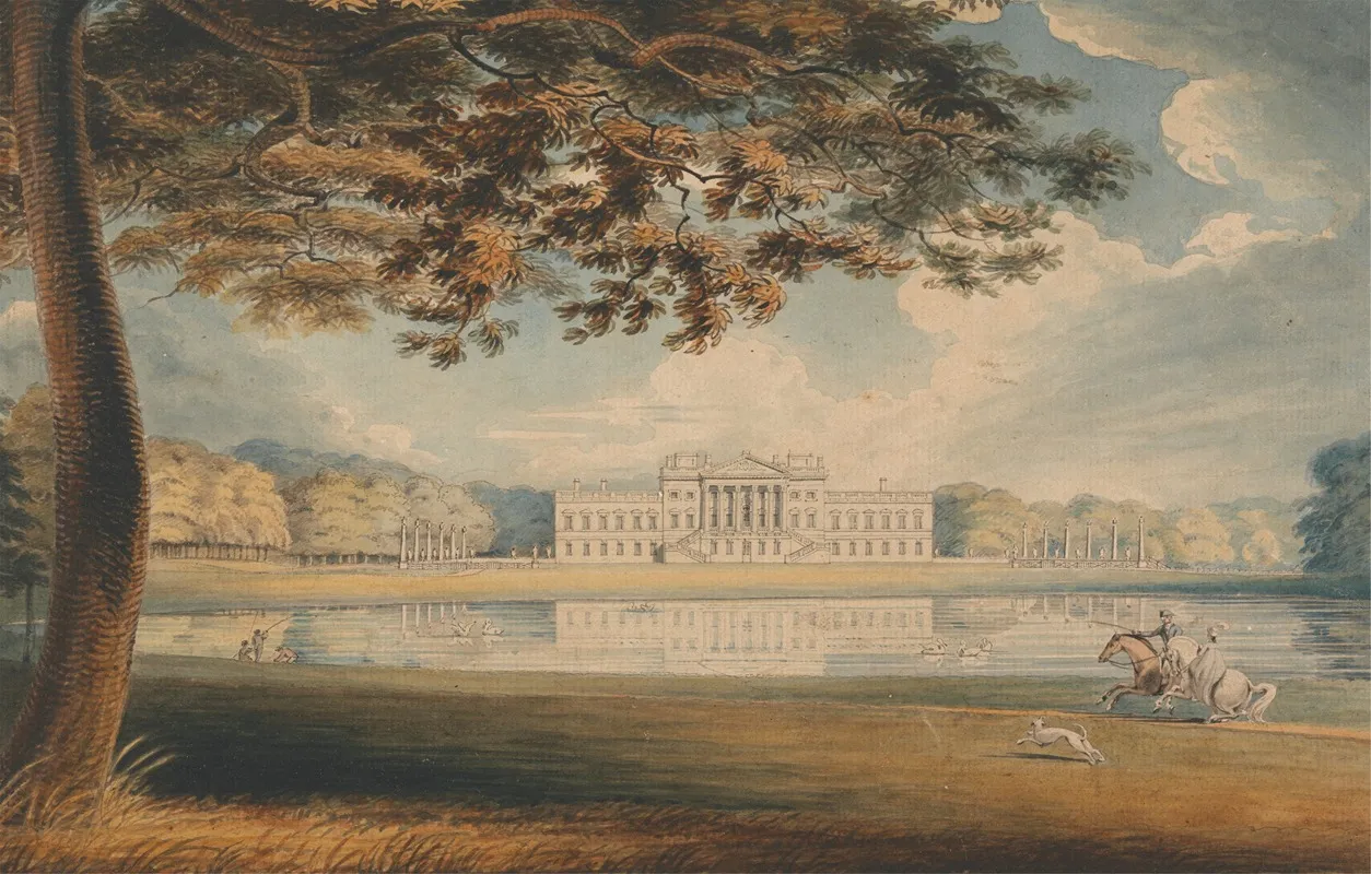 Wanstead House by Richard Westall - Canvas Print