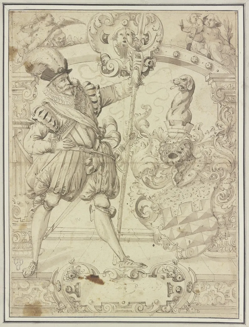 Wappenscheibe Der Familie Murer by Hans Jakob Dünz - Canvas Print