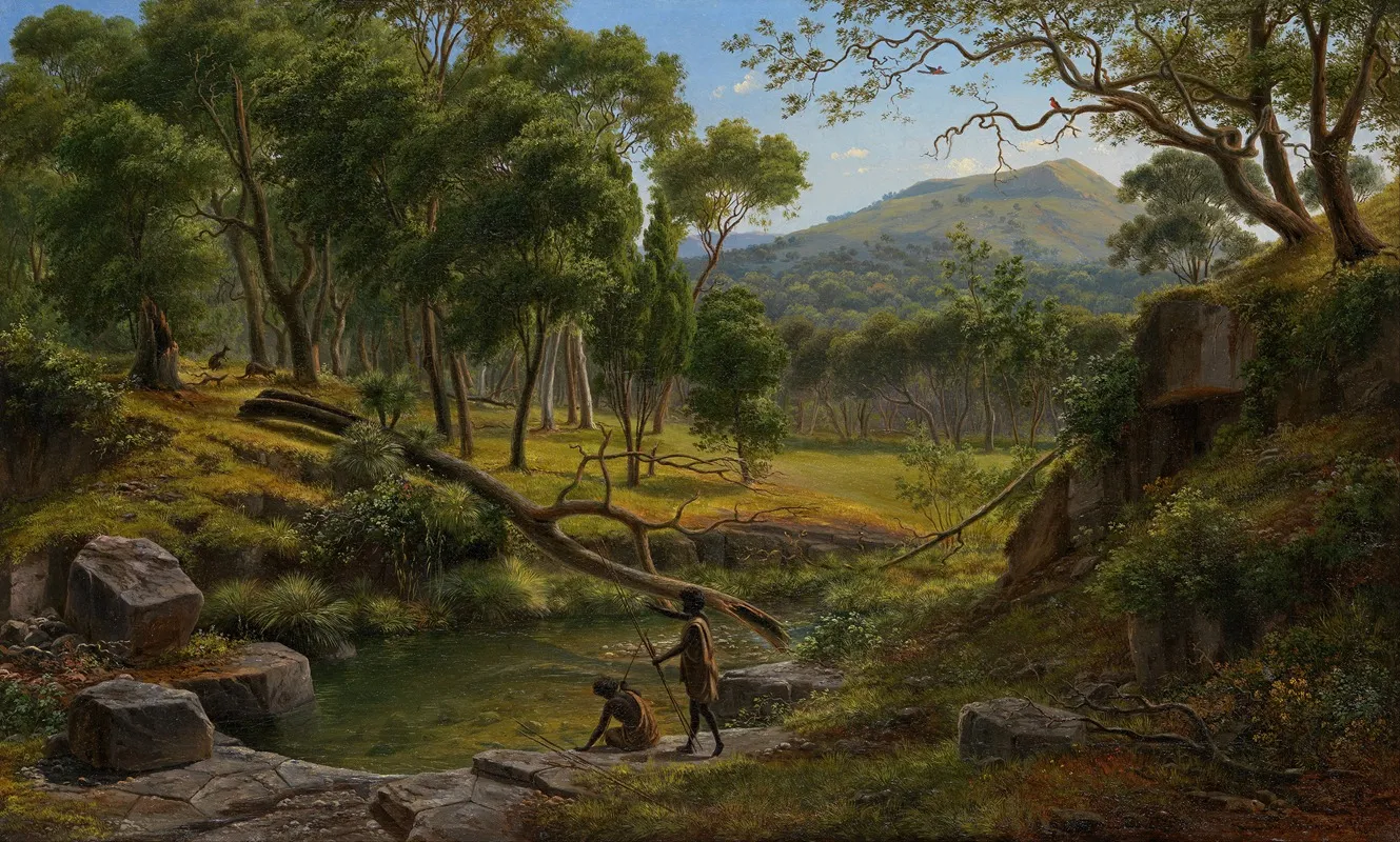 Warrenheip Hills Near Ballarat by Eugène von Guérard - Canvas Print