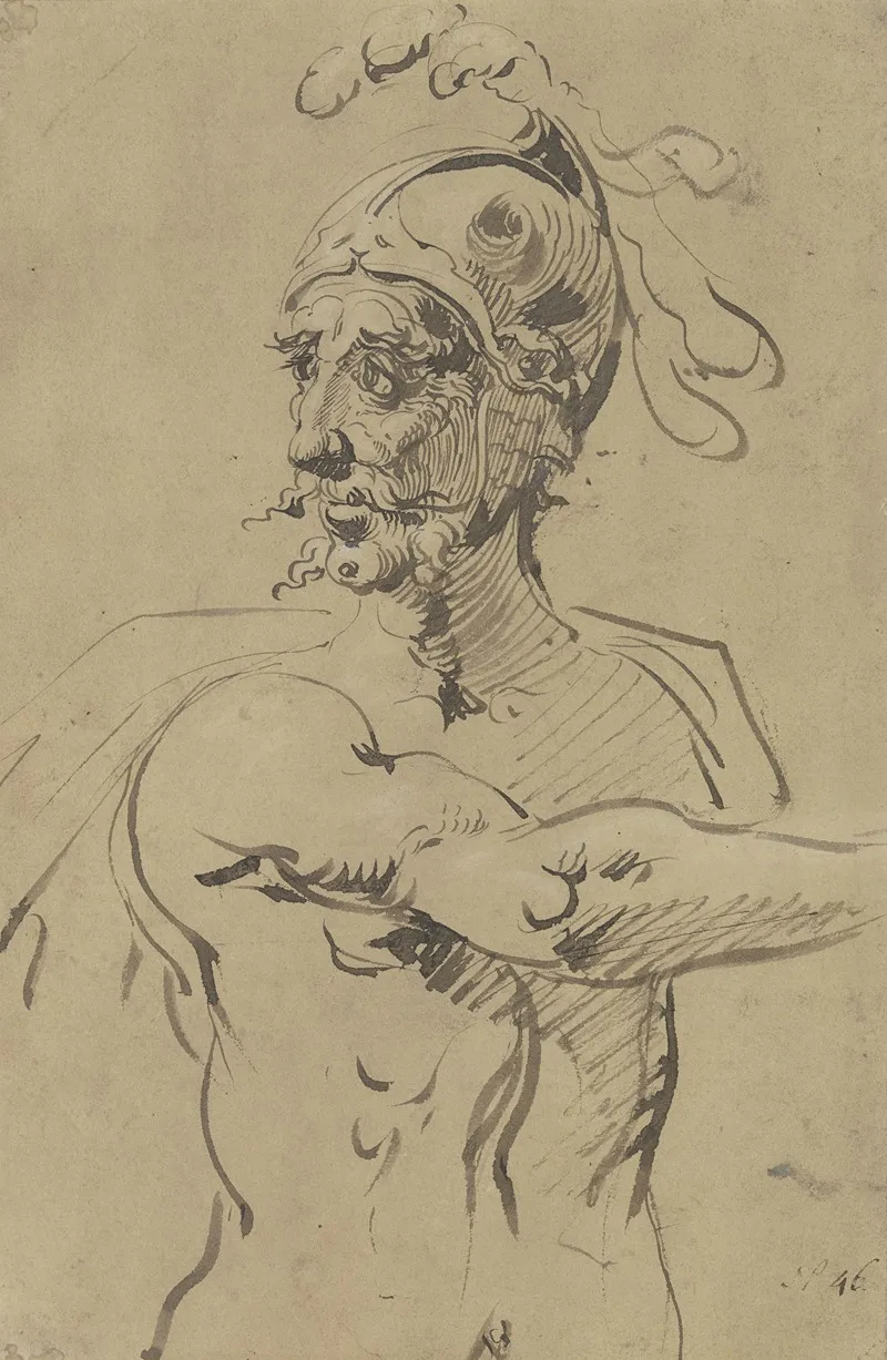 Warrior In Half Figure