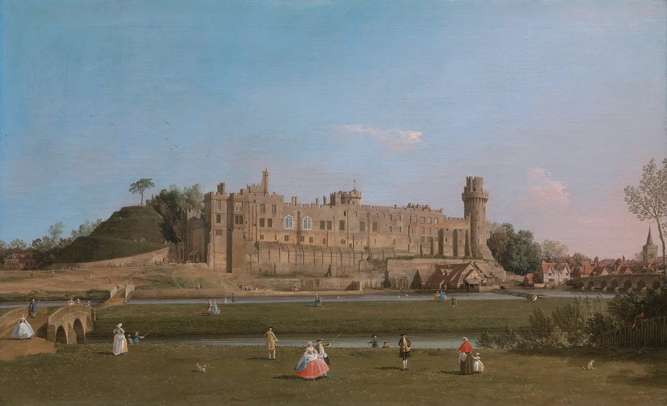 Warwick Castle by Canaletto - Canvas Print