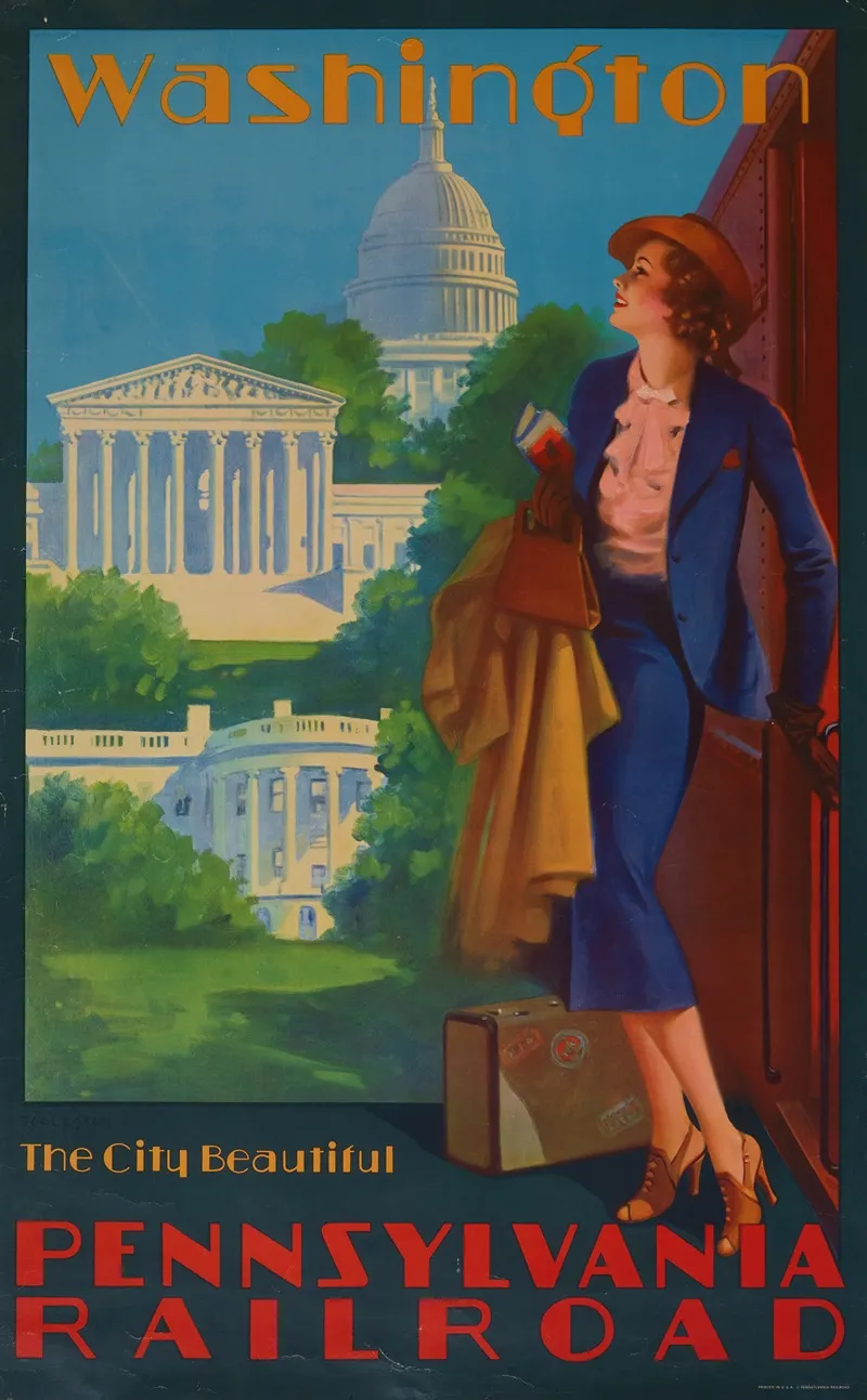 Washington Pennsylvania Railroad by Edward Mason Eggleston - Canvas Print