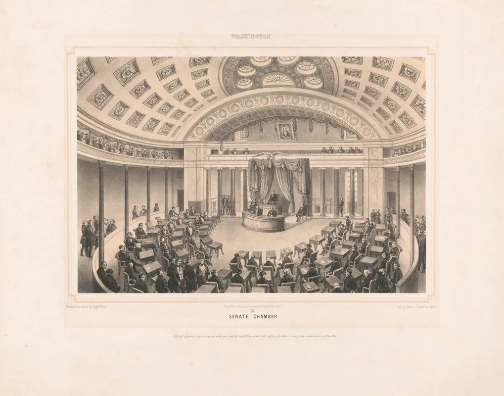 Washington Senate Chamber by Augustus Köllner - Canvas Print