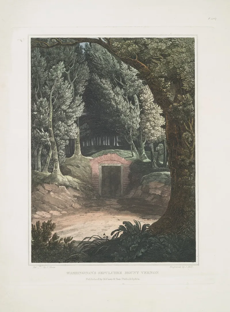 Washingtons Sepulchre Mount Vernon by Joshua Shaw - Canvas Print