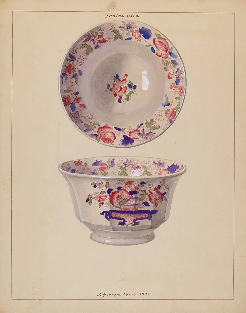 Waste Bowl by J. Howard Iams - Canvas Print