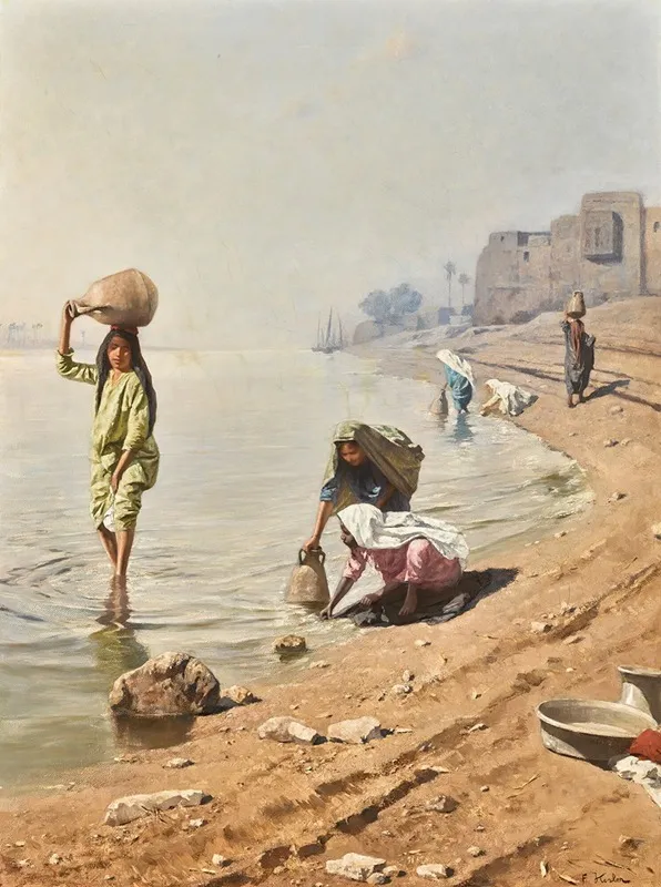 Water Carriers On The Nile